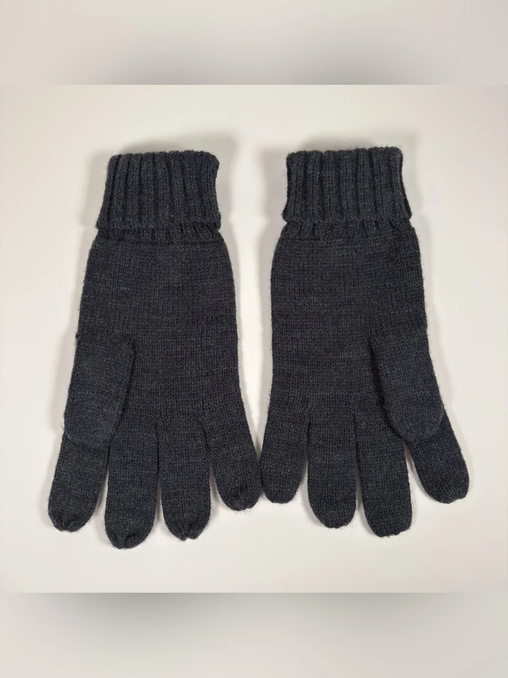 Disney Parks Mickey Mouse Emblem Winter Warm Adult Gloves Fuzzy Navy Blue